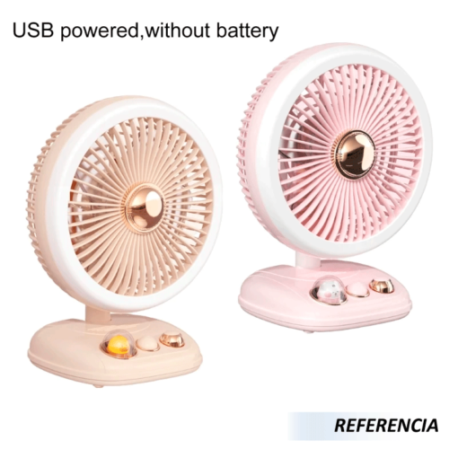 Lámpara LED ventilador de mesa alimentada por USB - Imagen 5